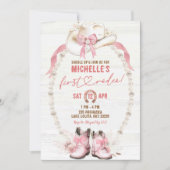 1歳の誕生日にブーツを履く 招待状 (正面)