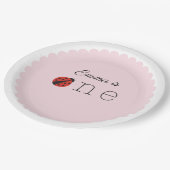 1歳の誕生日にプレートのラディバグ ペーパープレート (アングル)