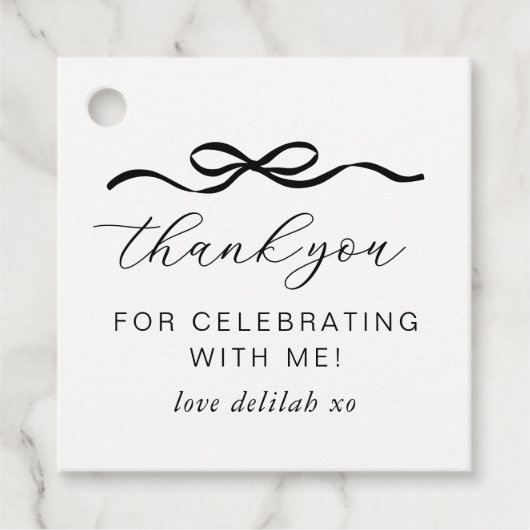 1歳の誕生日にボウ フェイバータグ (正面)