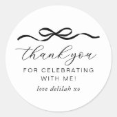 1歳の誕生日にボウ ラウンドシール (正面)