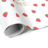 1歳の誕生日にミニマル甘いベリー ラッピングペーパー (ロールコーナー)