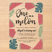 1歳の誕生日に1人 アクリル招待状 (正面)