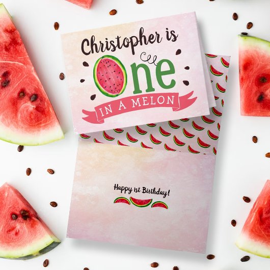 1歳の誕生日に1人 カード