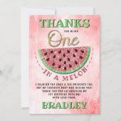 1歳の誕生日に1人 サンキューカード (正面)