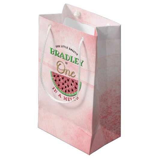 1歳の誕生日に1人 スモールペーパーバッグ (正面アングル)