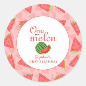 1歳の誕生日に1人 ラウンドシール (正面)