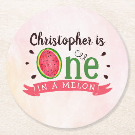 1歳の誕生日に1人 ラウンドペーパーコースター