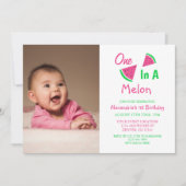 1歳の誕生日に1人 招待状 (正面)