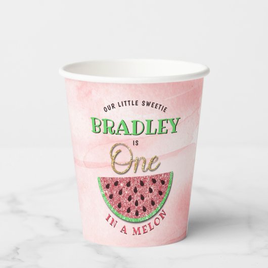 1歳の誕生日に1人 紙コップ (裏面)