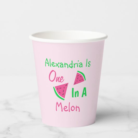 1歳の誕生日に1人 紙コップ (正面)