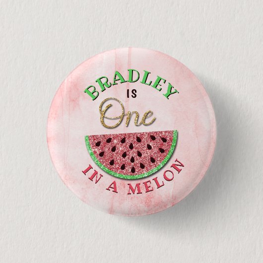 1歳の誕生日に1人 缶バッジ (正面)