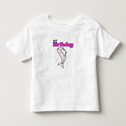 1歳の誕生日のお子様 トドラーTシャツ (正面)