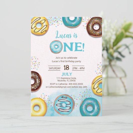 1歳の誕生日のお知らせ 招待状 (スタンド正面)