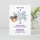 1歳の誕生日のカスタムガールズ招待状 招待状 (スタンド正面)