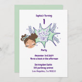 1歳の誕生日のカスタムガールズ招待状 招待状 (正面/裏面)