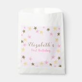 1歳の誕生日のトゥインクルリトルスターピンクの女の子 フェイバーバッグ (正面)