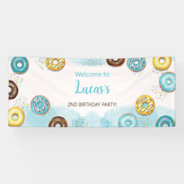 1歳の誕生日のバナー「ようこそ」。 横断幕