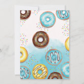 1歳の誕生日のフラットサンキューカード。 サンキューカード (裏面)