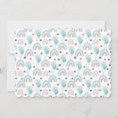 1歳の誕生日のフラットサンキューカード。 サンキューカード (裏面)