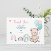 1歳の誕生日のフラットサンキューカード。 サンキューカード (スタンド正面)