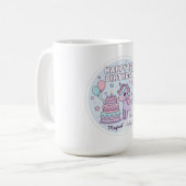 1歳の誕生日のユニコーンマグ コーヒーマグカップ (正面左)