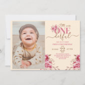 1歳の誕生日のリトル恋しく思アンダーフル シーズンカード (正面)