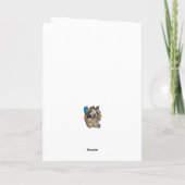 1歳の誕生日の乳牛ボーイブルーカード カード (裏面)