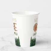 1歳の誕生日の名前素朴ワンハッピーキャンパー 紙コップ (左)