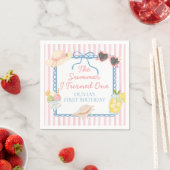 1歳の誕生日の夏 紙皿 スタンダードカクテルナプキン (インサイチュ)