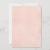 1歳の誕生日の女の子、優しいピンクとゴールドの花のエレガントなデザイン 招待状 (裏面)