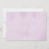 1歳の誕生日の女の子、紫の金ゴールドフローラ写真 招待状 (裏面)