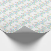 1歳の誕生日の折り返し紙 ラッピングペーパー (角)