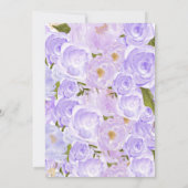 1歳の誕生日の最初の美しいフローラ招待状、 招待状 (裏面)