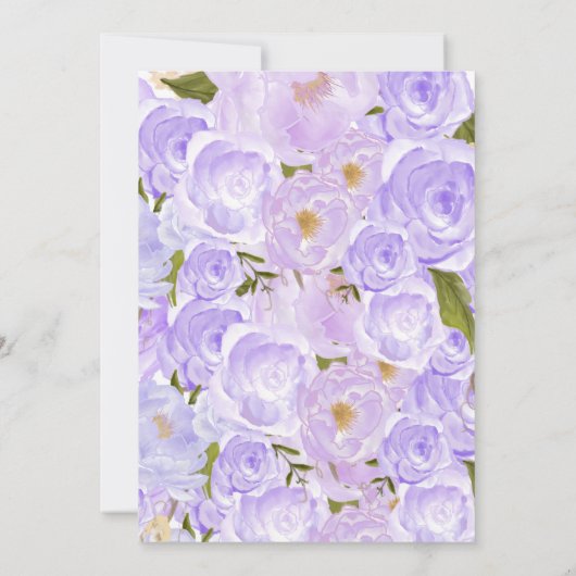 1歳の誕生日の最初の美しいフローラ招待状、 招待状 (裏面)