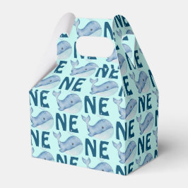 1歳の誕生日の水彩鯨模様 フェイバーボックス