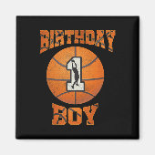 1歳の誕生日の衣装ボーイバスケットボール最初の1年Ol マグネット (正面)