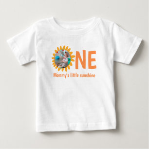1歳の誕生日の赤ちゃん服のカスタム写真 ベビーTシャツ