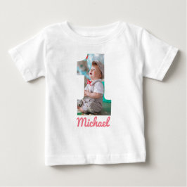 1歳の誕生日の赤ちゃん服のカスタム写真 ベビーTシャツ