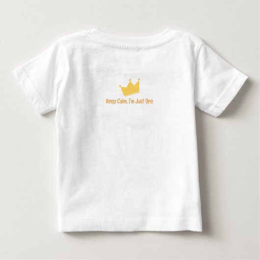 1歳の誕生日の赤ちゃん服のカスタム写真 ベビーTシャツ (裏面)