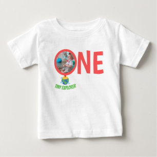 1歳の誕生日の赤ちゃん服のカスタム写真 ベビーTシャツ