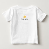 1歳の誕生日の赤ちゃん服のカスタム写真 ベビーTシャツ (裏面)