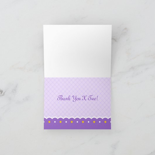 1歳の誕生日の20秒カード サンキューカード (内部)