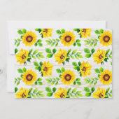 1歳の誕生日ひまわり & ラスティックウッド カントリー フォト 招待状 (裏面)