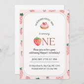 1歳の誕生日をお祝いしよう 招待状 (正面/裏面)