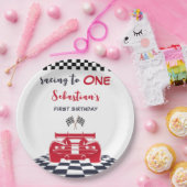 1歳の誕生日をお祝いするレーシングキッズ ペーパープレート (パーティー)