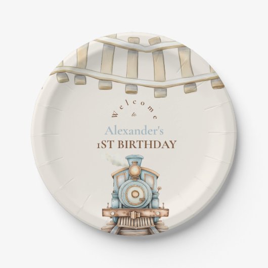 1歳の誕生日をトレーニング ペーパープレート (正面)