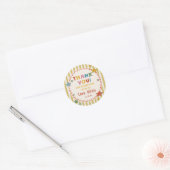 1歳の誕生日を楽しもう!ステッカー ラウンドシール (封筒)