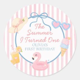 1歳の誕生日を迎えた夏 ラウンドシール