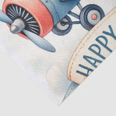 1歳の誕生日を迎えた飛行機の男の子の水色アップ遠くに 薄葉紙 (詳細)