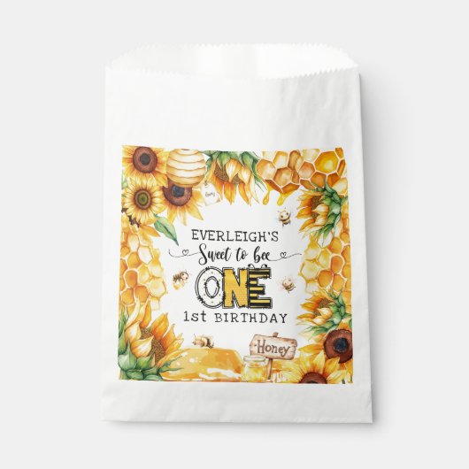 1歳の誕生日を迎えるなんて甘いフローラ フェイバーバッグ (正面)